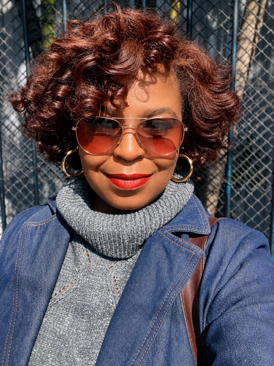 bob hairstyles for black women Short Curly Bob With Warm Red Texture