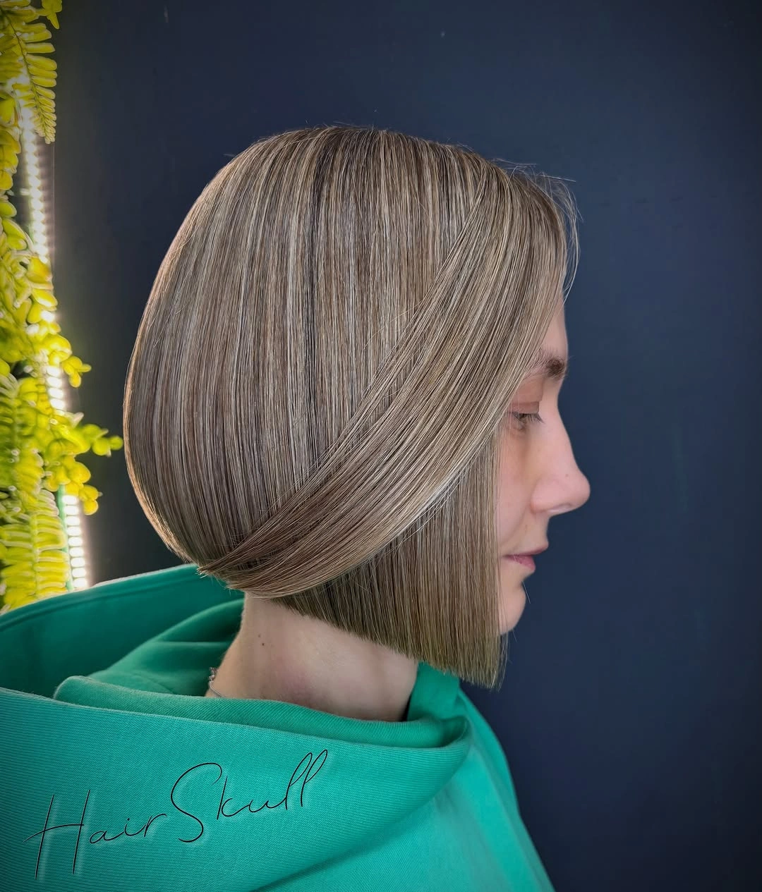 bobbed haircut for women Architectural Precision Bob With Dramatic Side Sweep