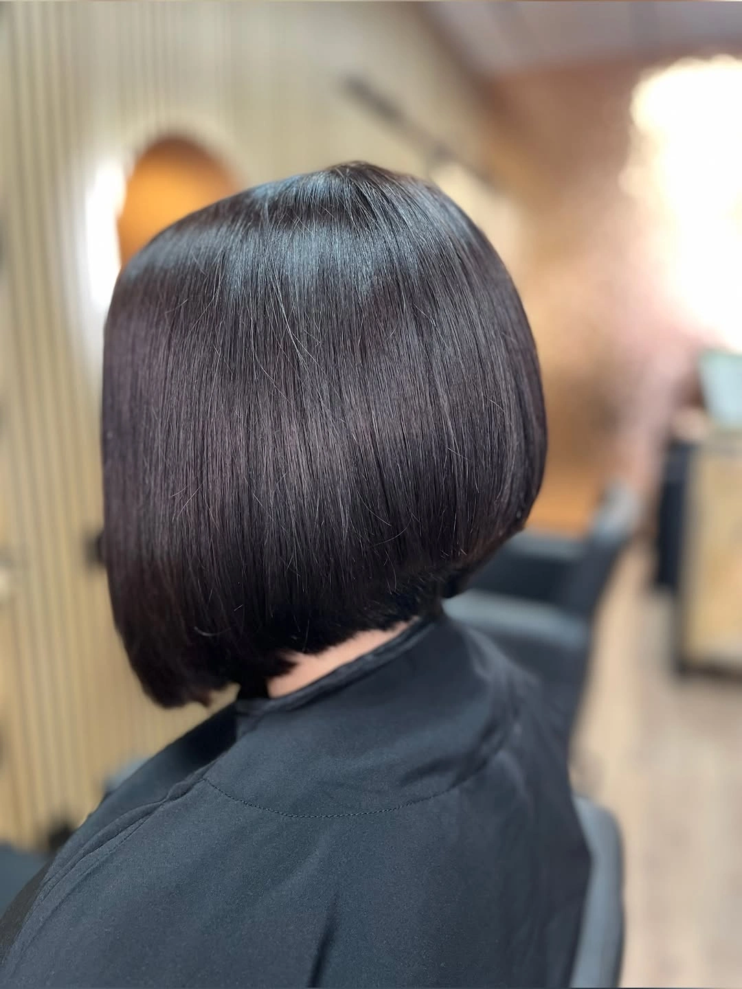 bobbed haircut for women Sleek Rounded Bob With Rich Dark Shine