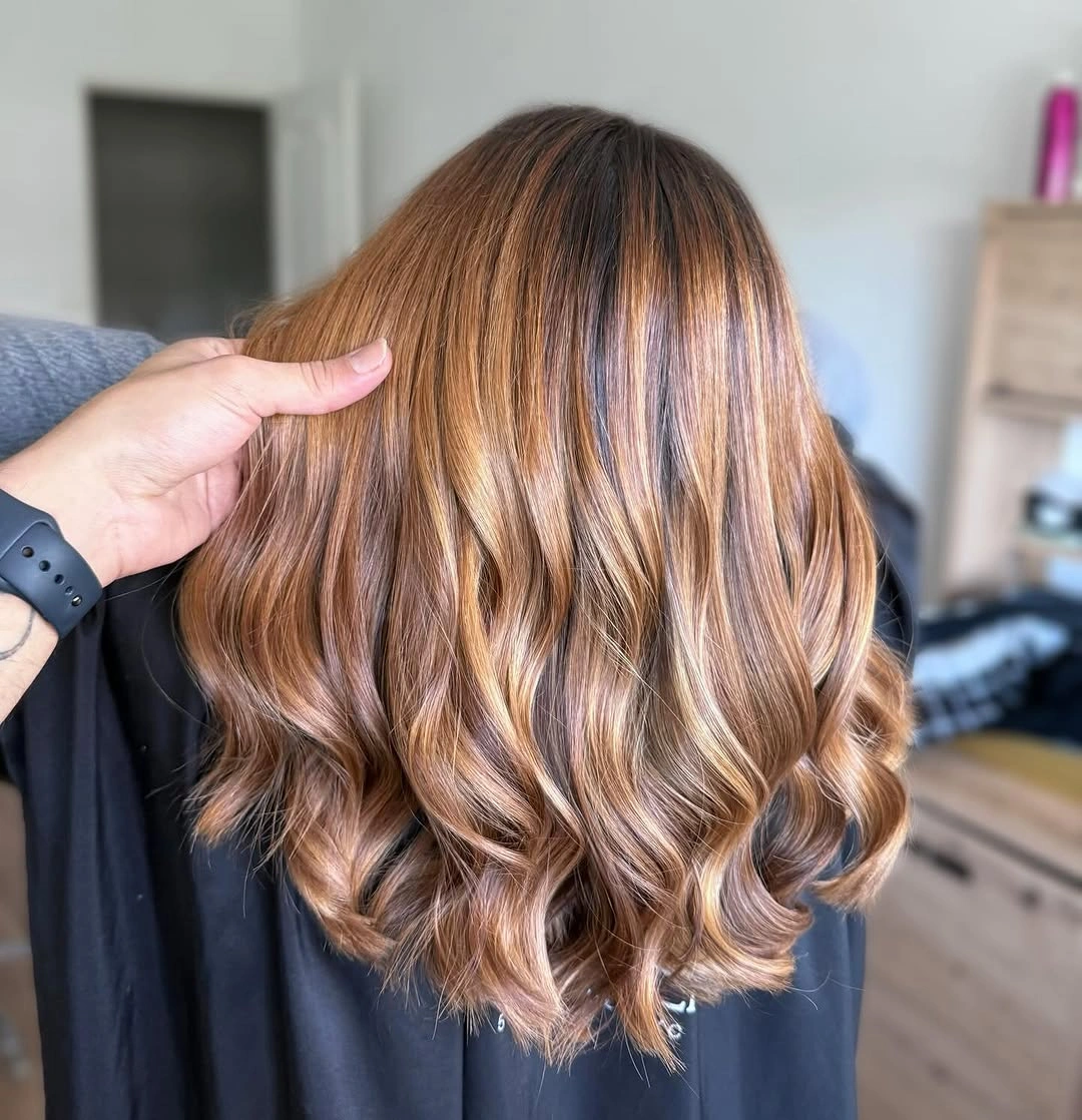 body waves hairstyle Caramel Ribbon Waves for Everyday Glamour