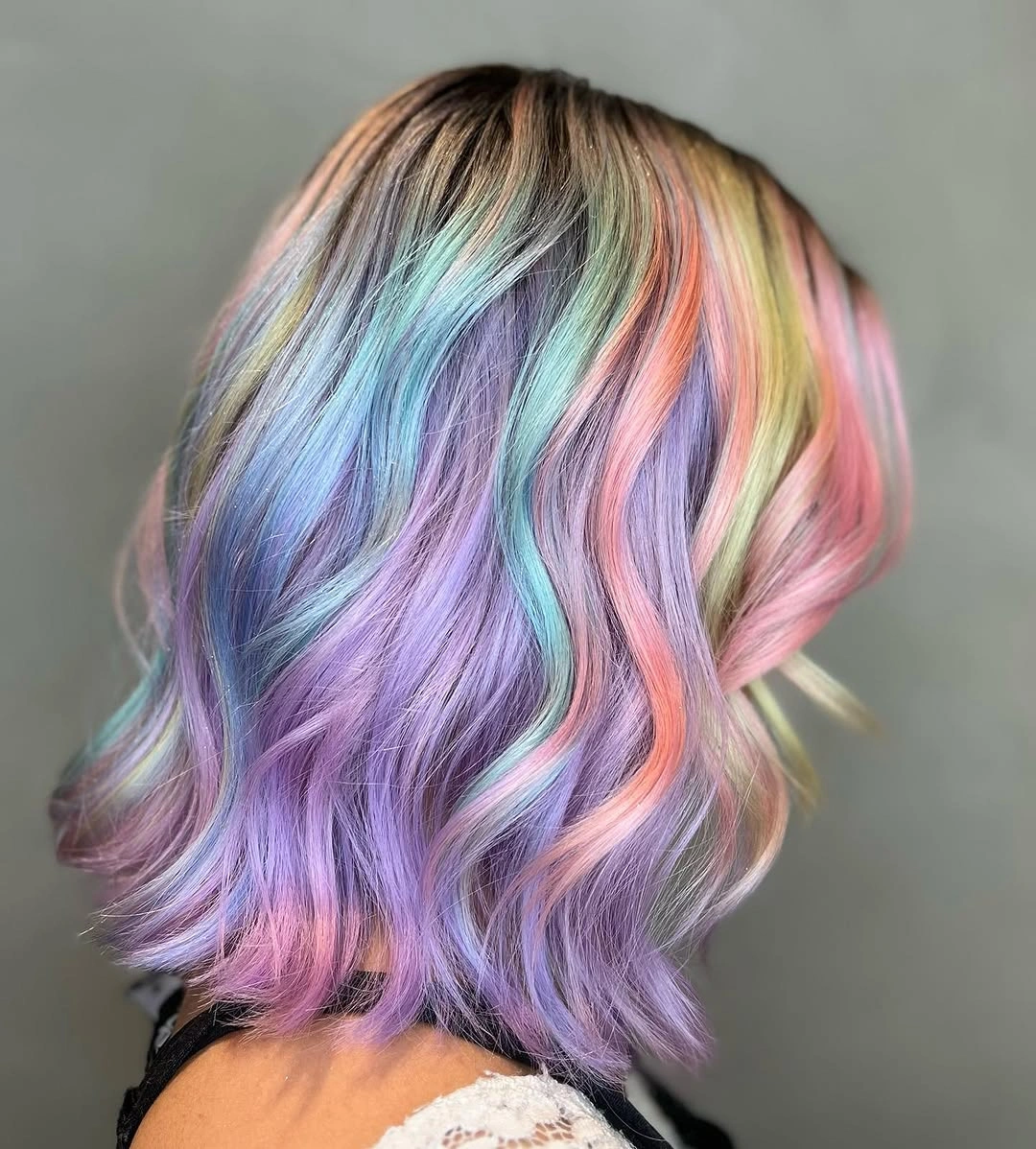 body waves hairstyle Pastel Rainbow Body Waves That Turn Hair into Art