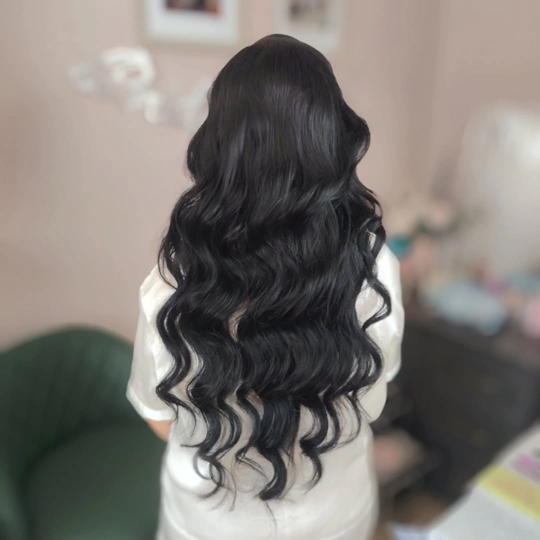 body waves hairstyle Classic Jet Black Waves That Never Miss