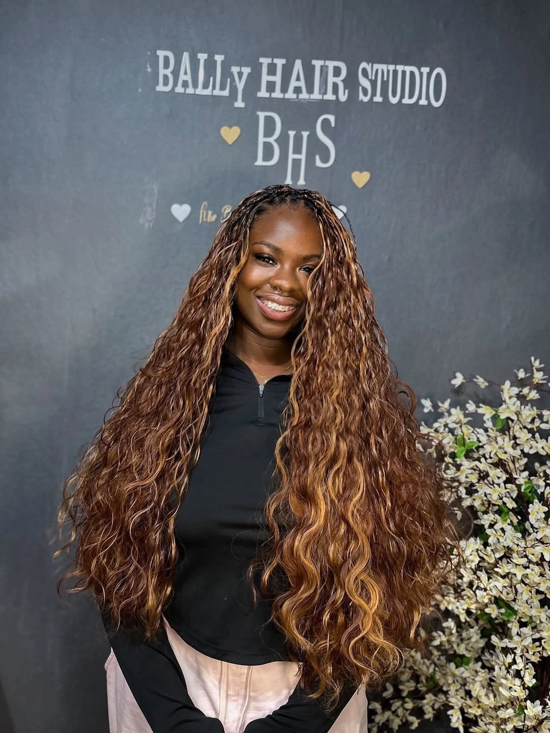 bora bora braids hairstyle Honey Melt Length with Flowing Romantic Waves