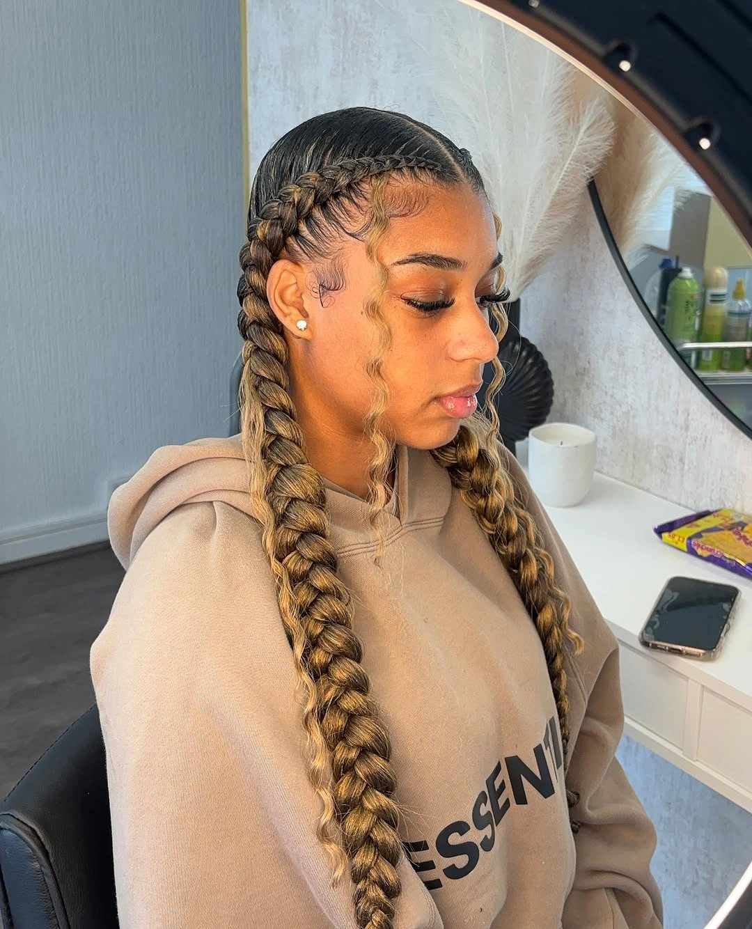 butterfly braids hairstyle Oversized Honey Butterfly Braids for Everyday Confidence