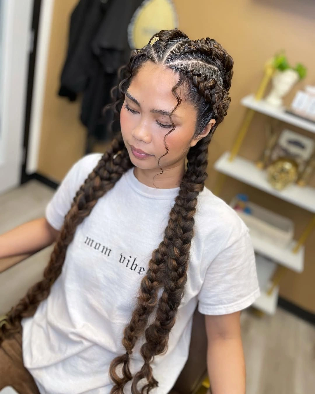 butterfly braids hairstyle Soft Chocolate Butterfly Braids With a Romantic Finish