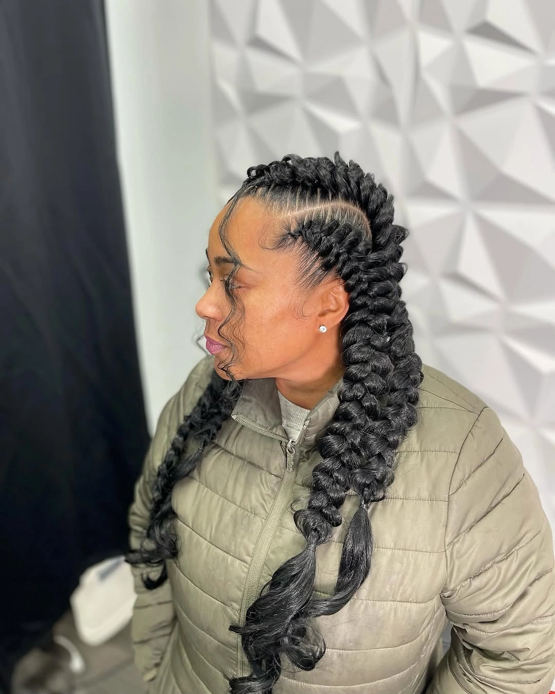 butterfly braids hairstyle Oversized Butterfly Braids With Glossy Volume