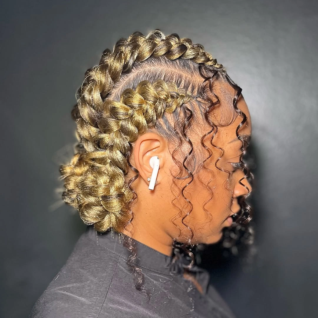 butterfly braids hairstyle Elegant Blonde Butterfly Braided Updo