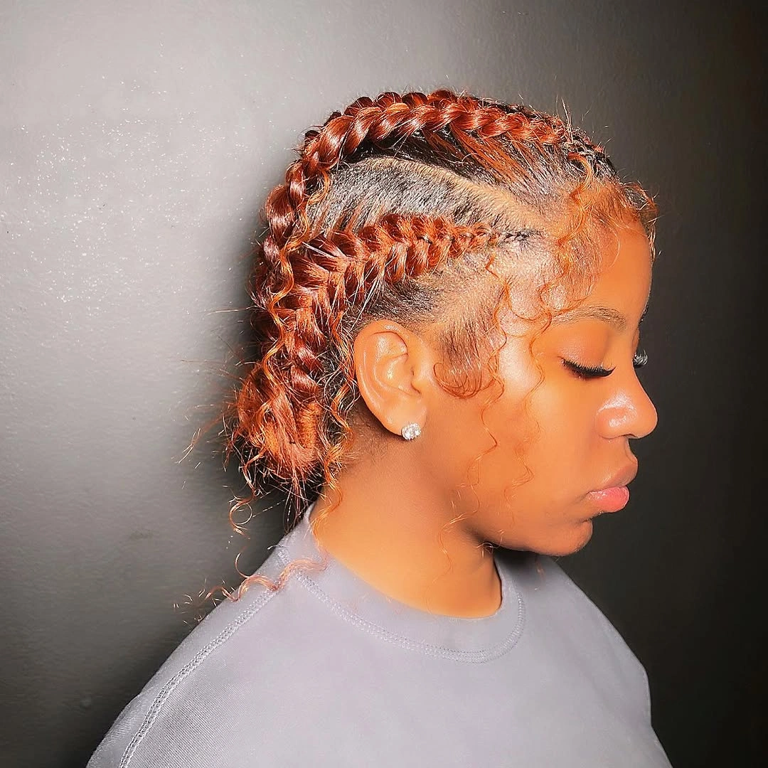 butterfly braids hairstyle Copper Butterfly Braids With a Sleek Low Bun