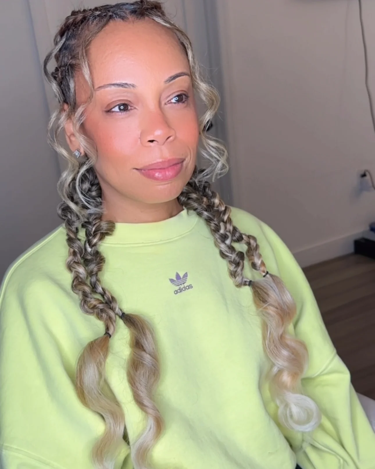 butterfly braids hairstyle Soft Blonde Butterfly Braids With Relaxed Face-Framing Waves