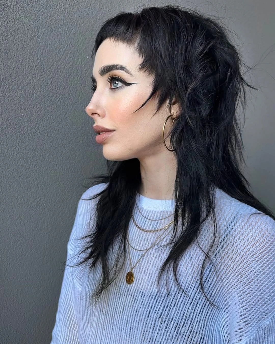 choppy medium layered hair Modern Micro Fringe With Edgy Medium Shag