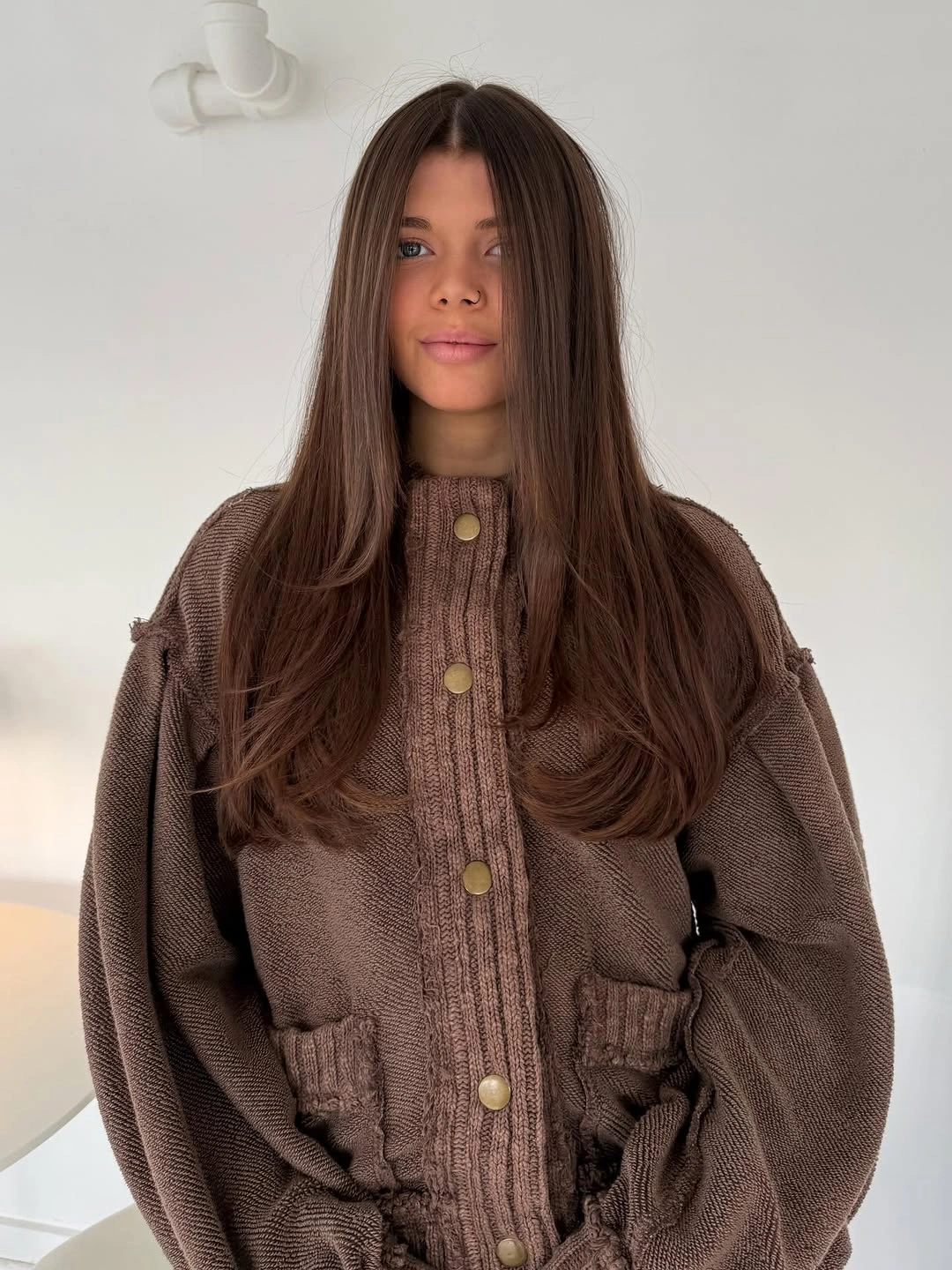 dimensional brunette hair color Long Natural Brunette Layers With Soft Ends