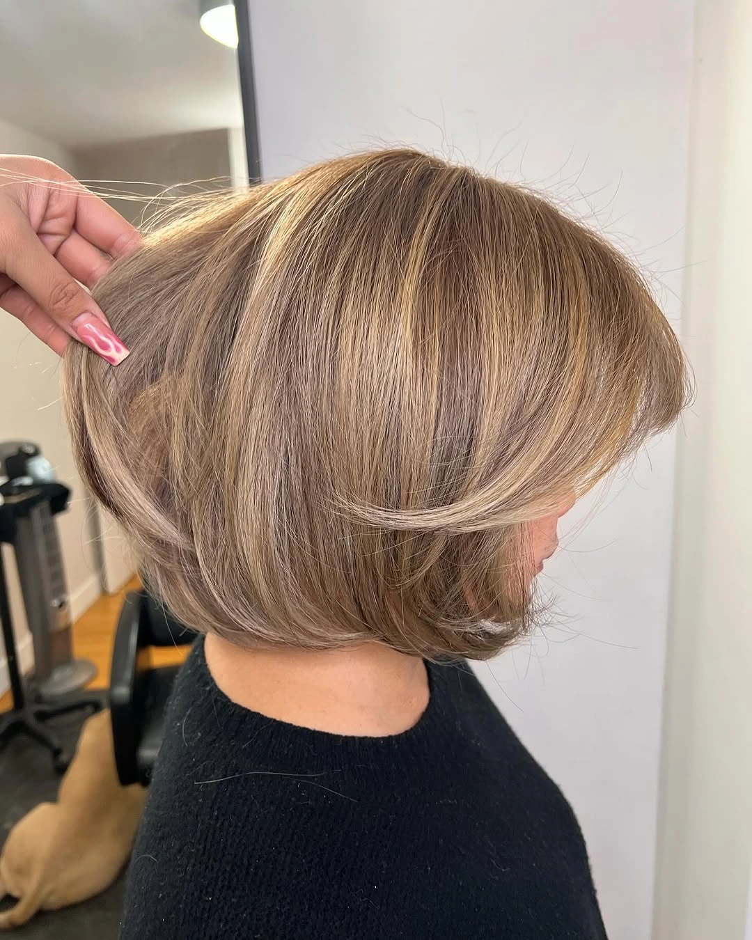 dirty blonde hair color Soft Mushroom Dirty Blonde Bob With Seamless Dimension