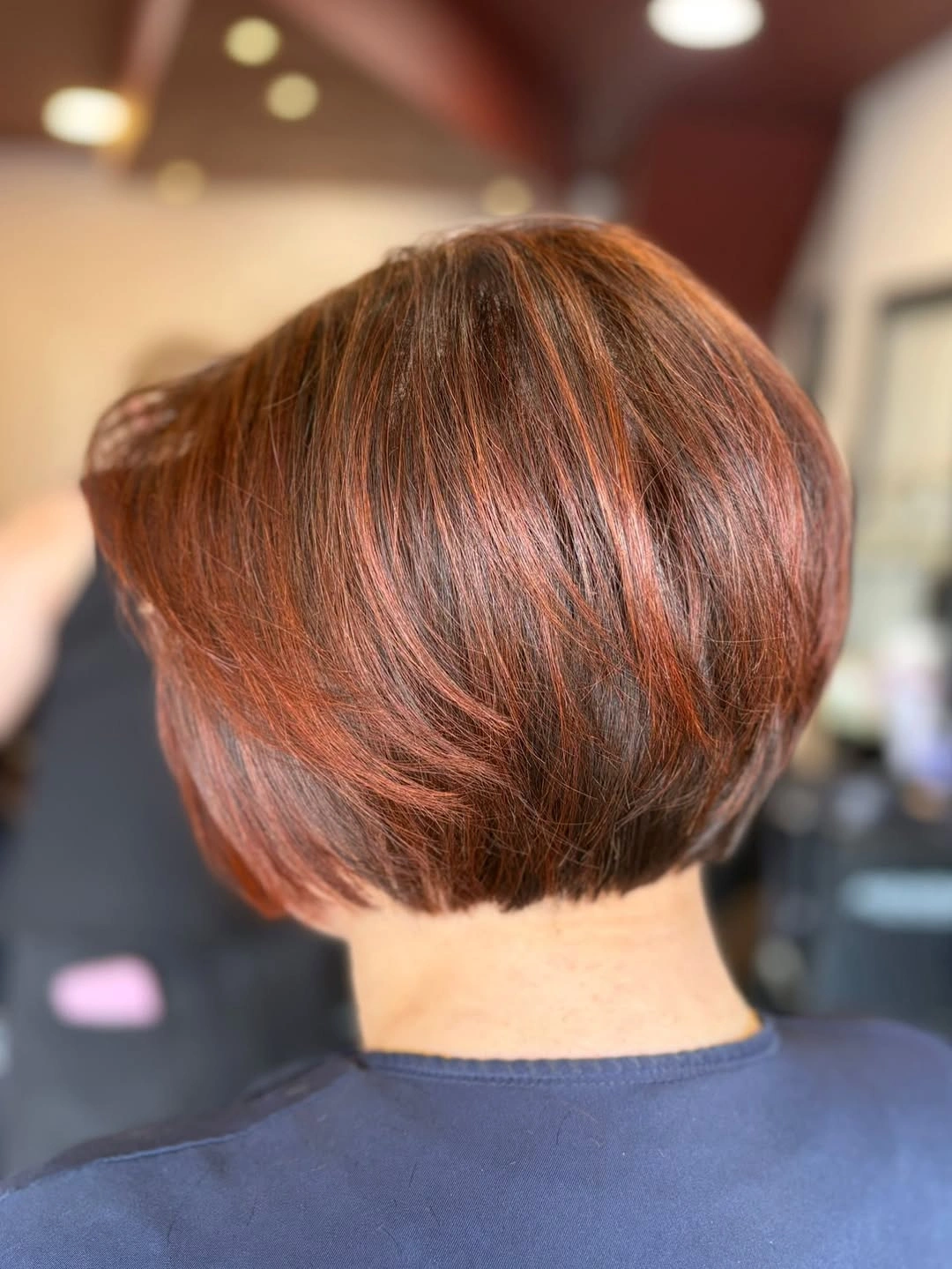 fall bob haircut ideas 2026 Rich Auburn Bob With Dimensional Autumn Shine