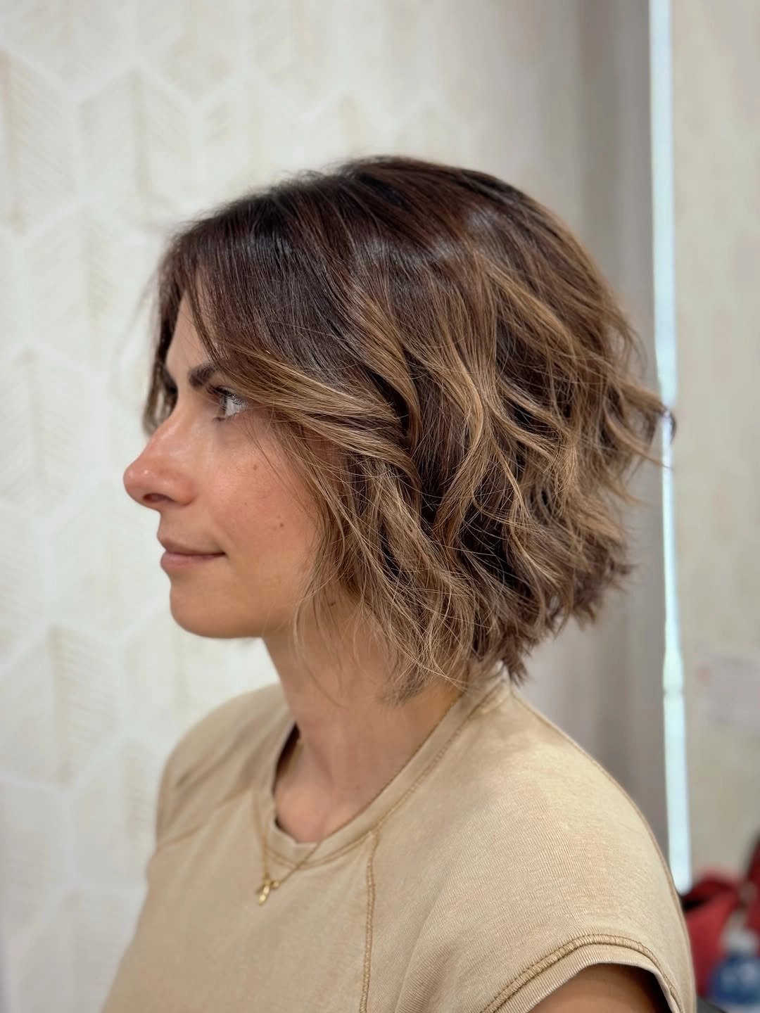 fall bob haircut ideas 2026 Tousled Layered Bob With Soft Blonde Dimension