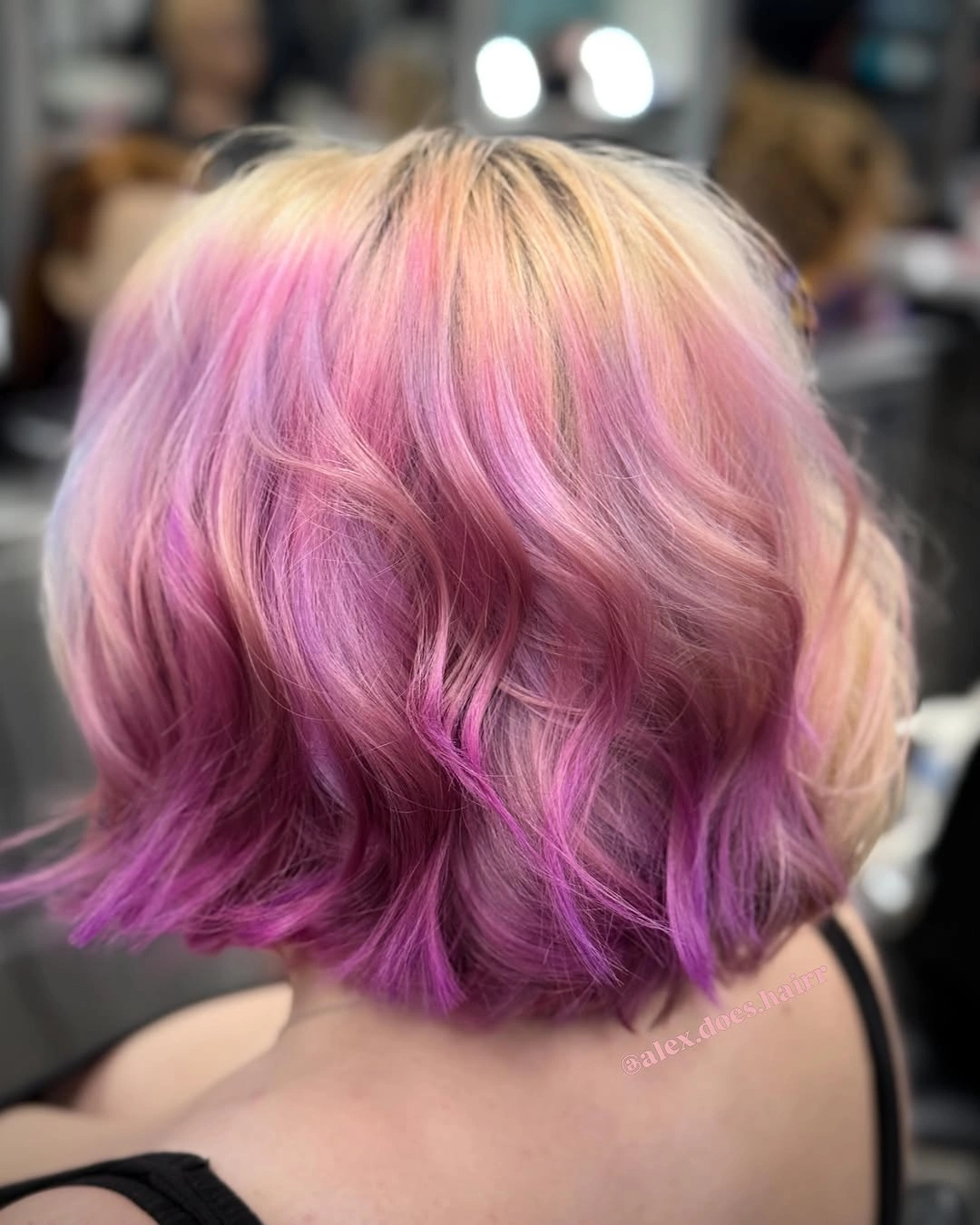 fall bob haircut ideas 2026 Pastel Pink Bob With Playful Fantasy Color