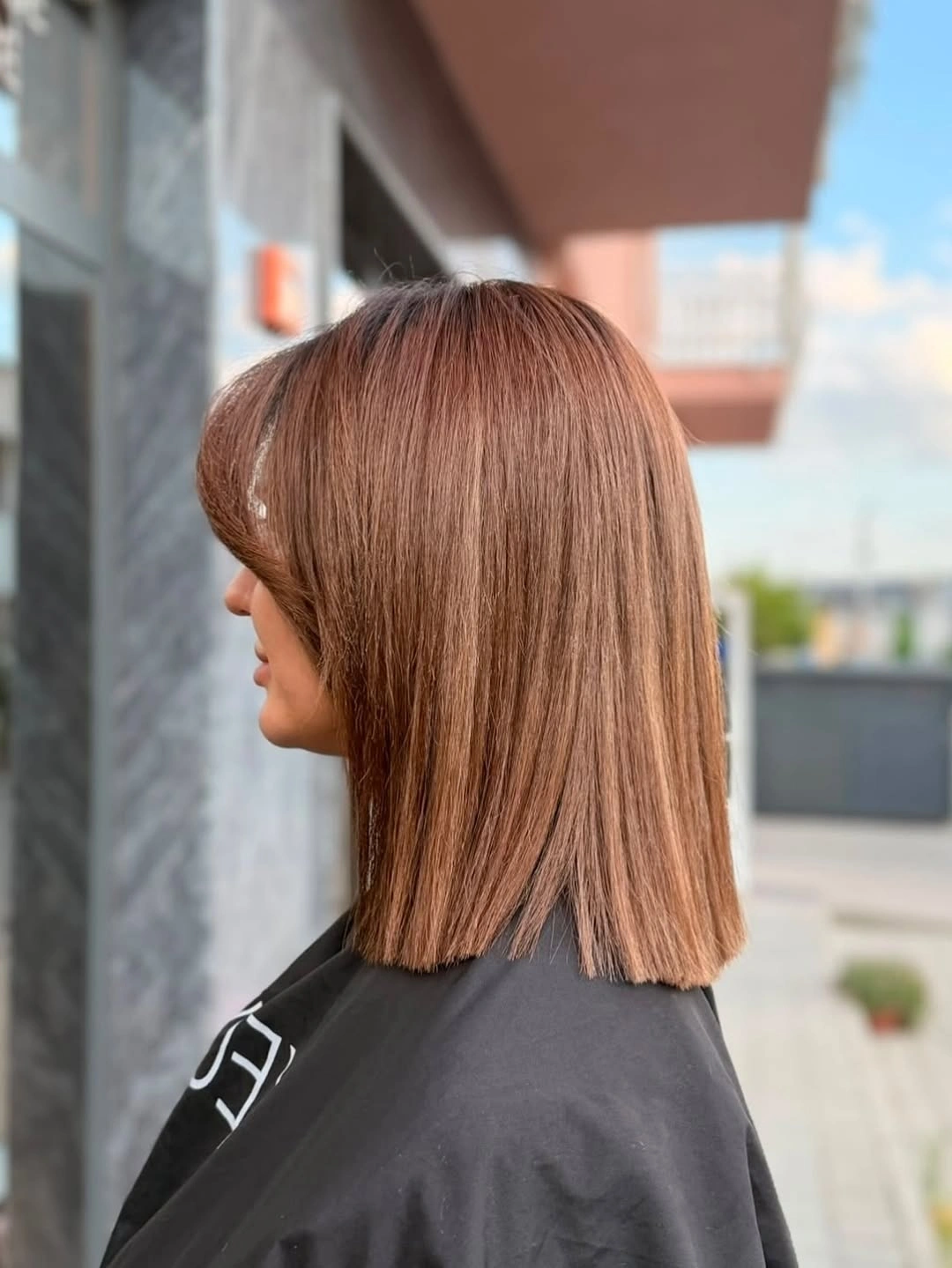 Fall brunette hair colour 2026 Warm Cinnamon Brunette with Smooth Shoulder-Length Layers