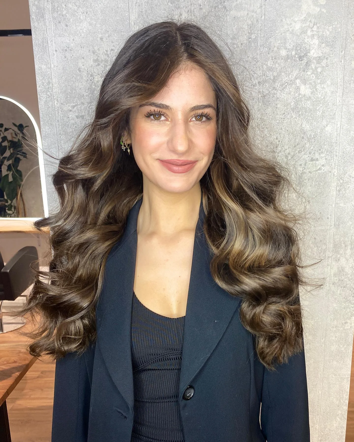Fall brunette hair colour 2026 Glossy Chocolate Brunette with Face-Framing Ribbons