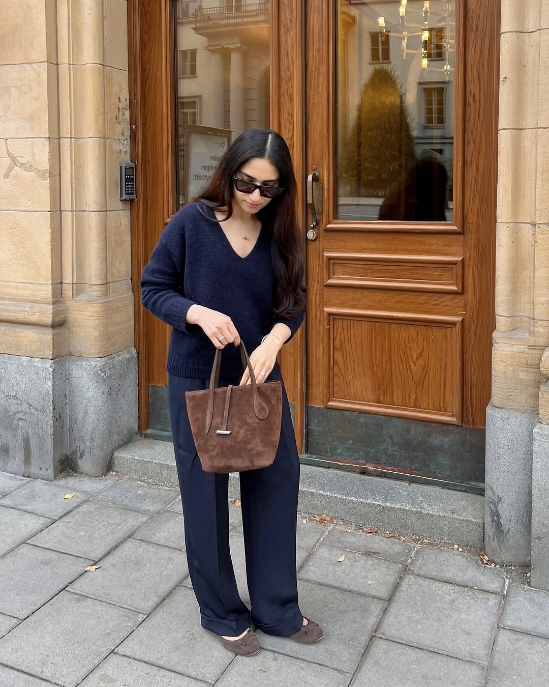 fall classy outfits women 2026 Relaxed Navy Layers With Quiet Luxury Appeal