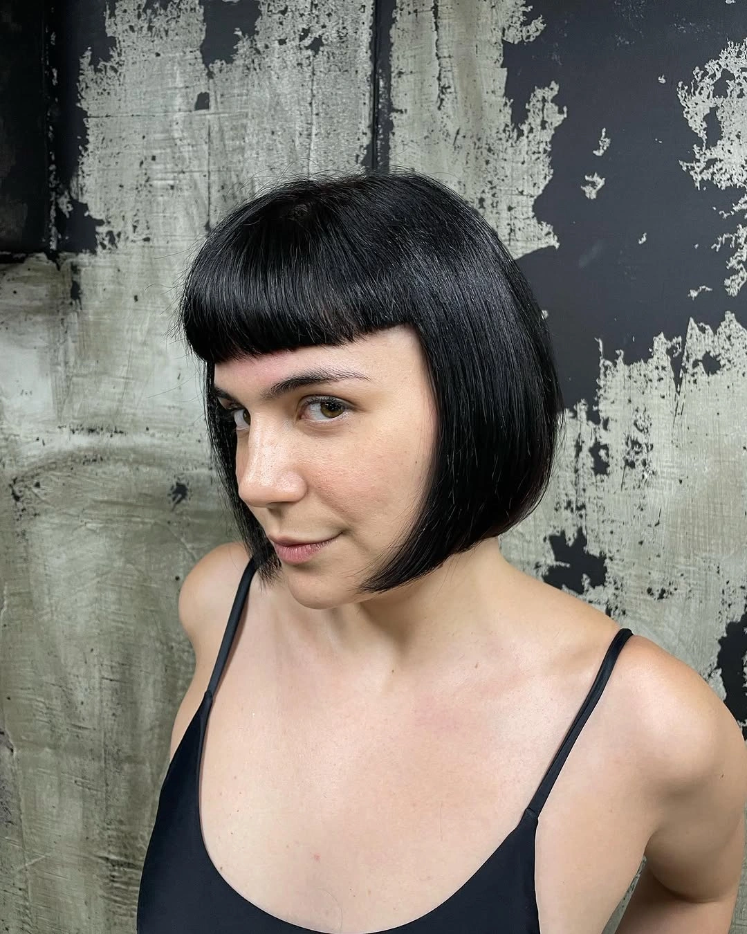 fall French Bob 2026 Graphic Jet Black French Bob With Micro Bangs