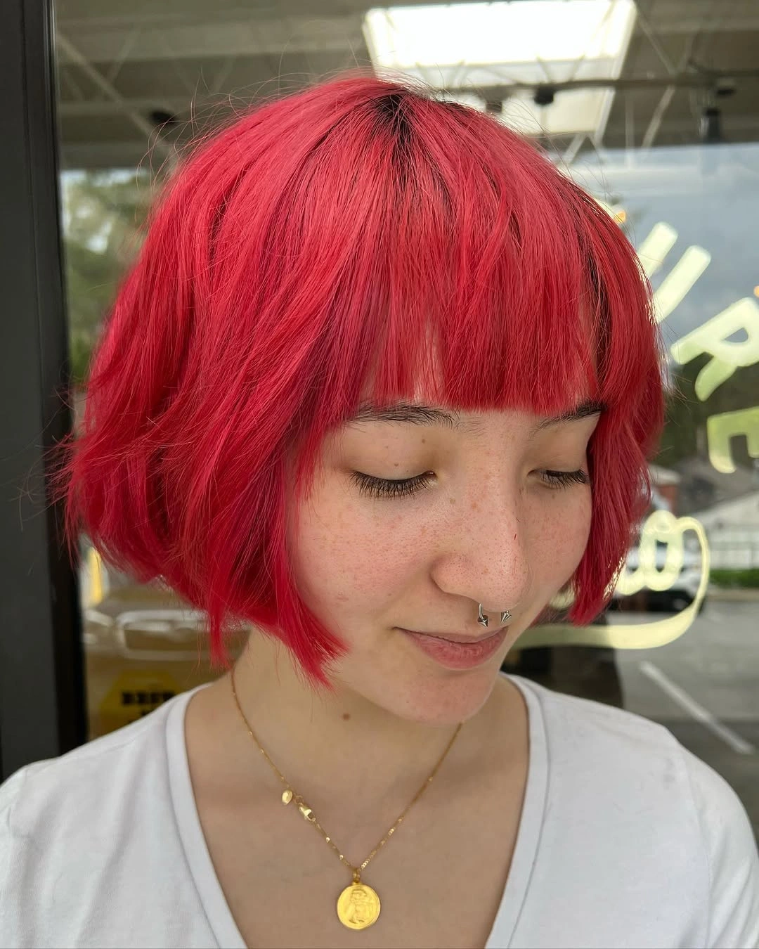 fall French Bob 2026 Bold Crimson French Bob With Full Bangs