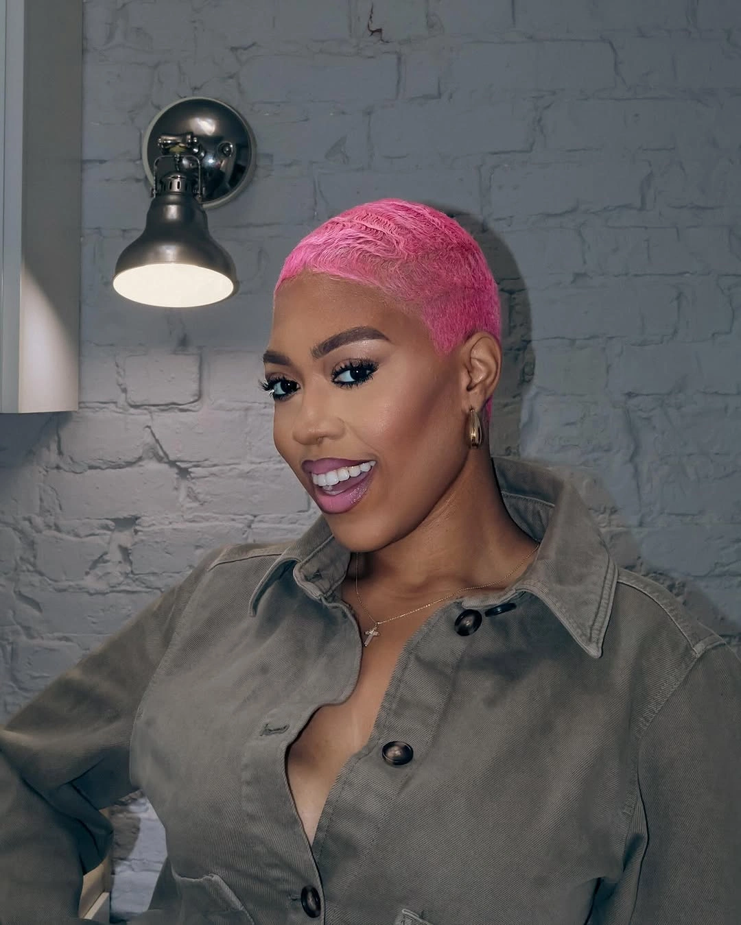 fall hair colors for black women 2026 Playful Pink Pixie for Fearless Fall Style