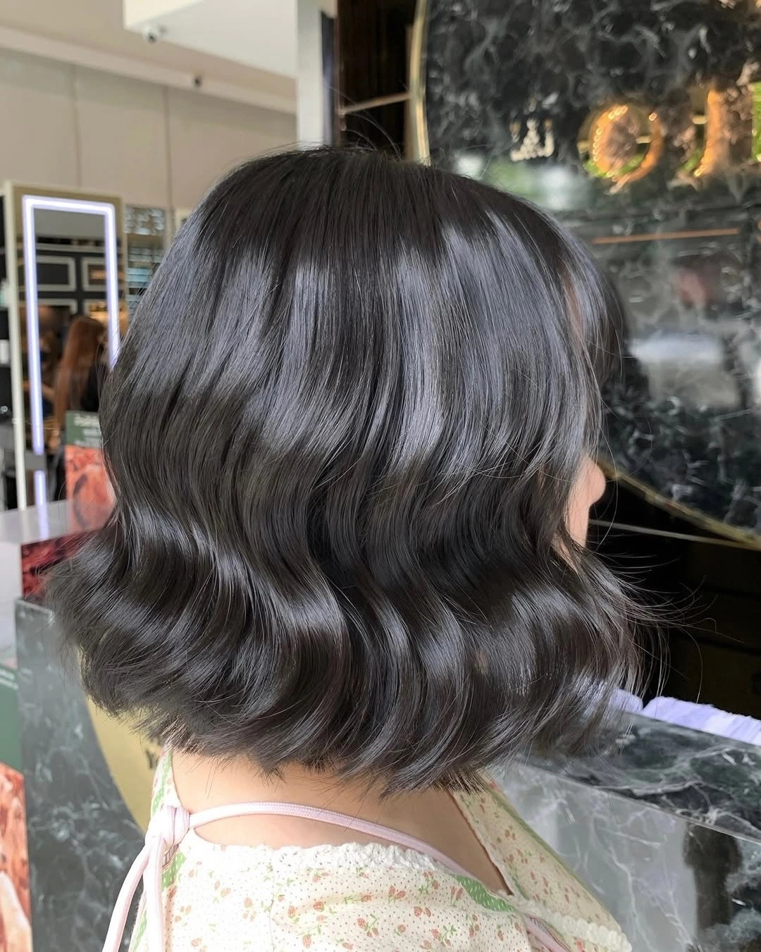 Fall hair colour ideas 2026 Glossy Espresso French Bob