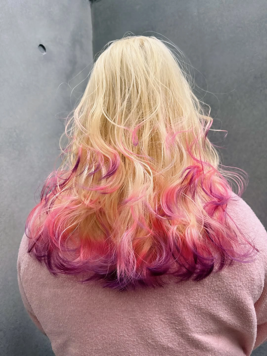 Fall hair colour ideas 2026 Cotton Candy Blonde with Lavender Sunset Ends