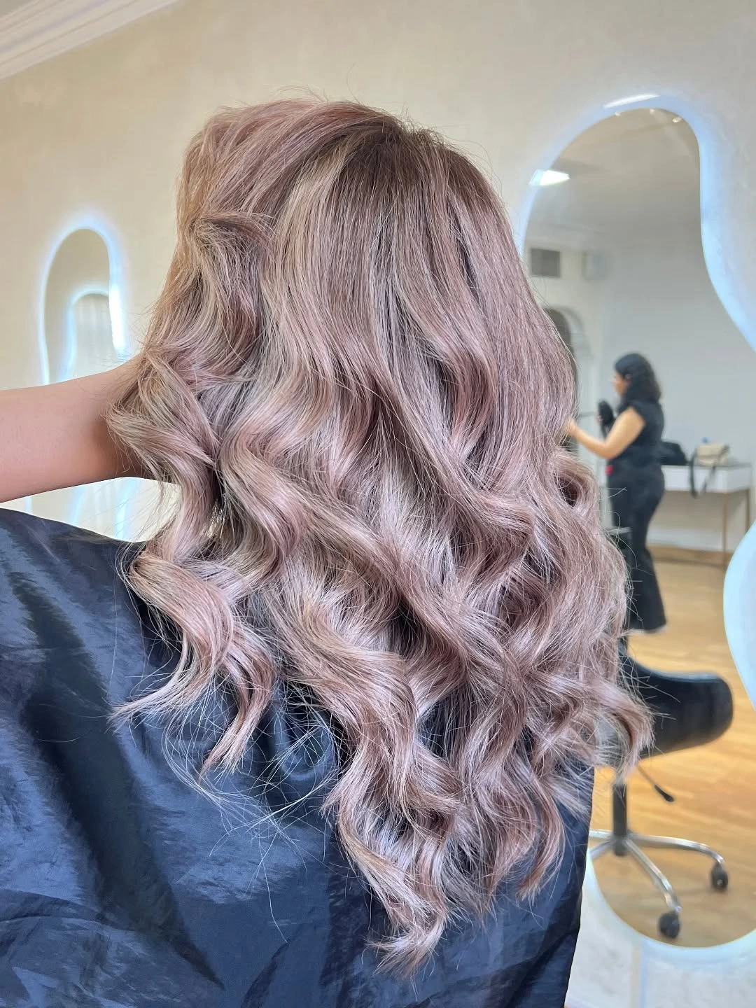Fall hair colour ideas 2026 Smoky Rose Beige Waves