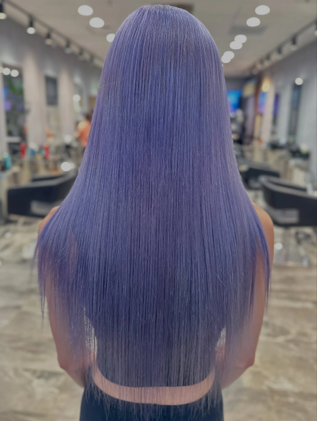 Fall hair colour ideas 2026 Smoky Lavender Glass Hair with Mirror Shine