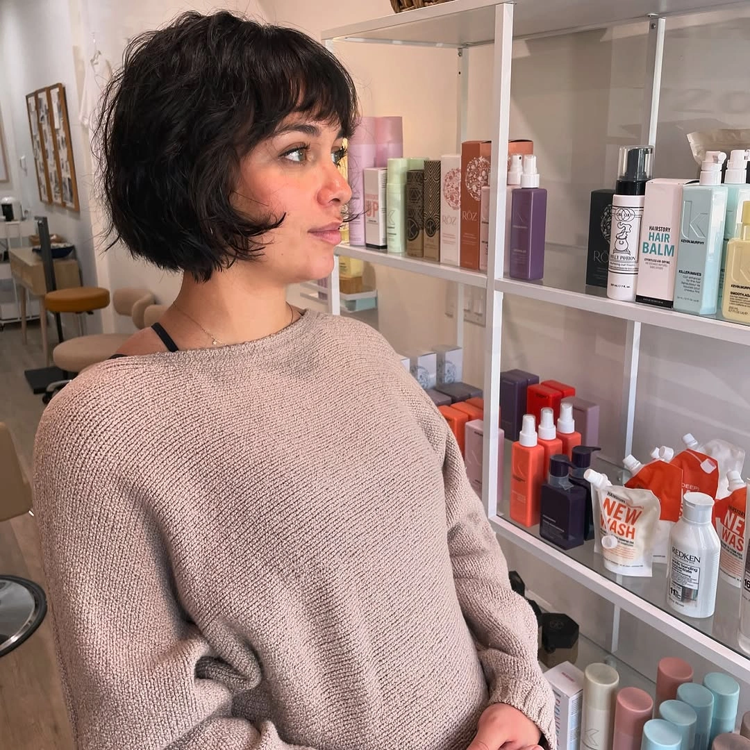 fall haircuts for women 2026 Soft French Bob With Wispy Fringe