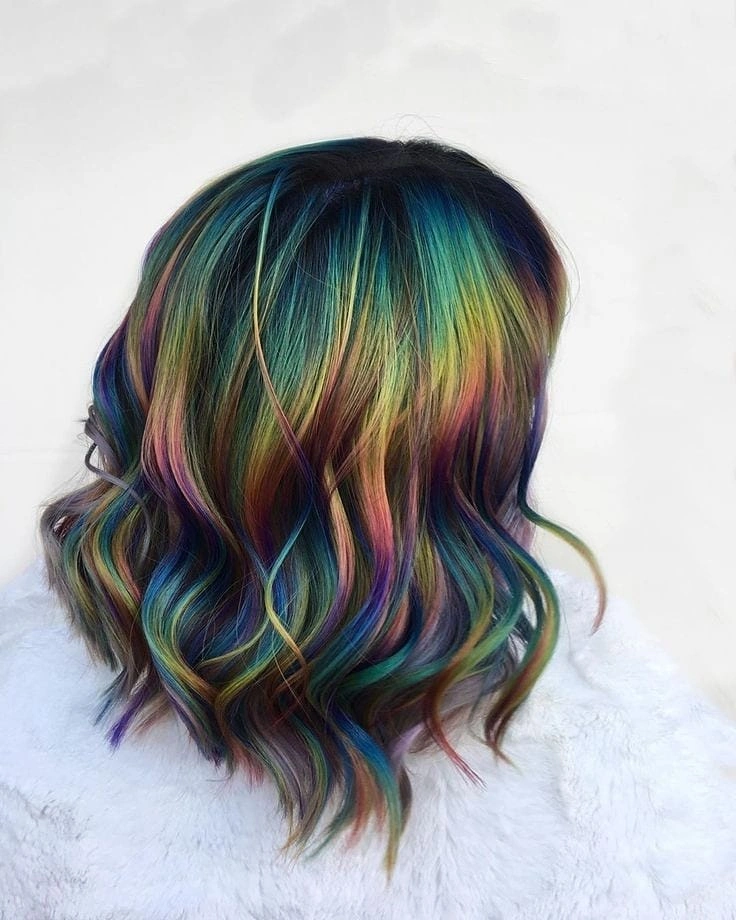 fall hairstyles 2026 Creative Rainbow Waves for Anyone Ready to Break the Rules