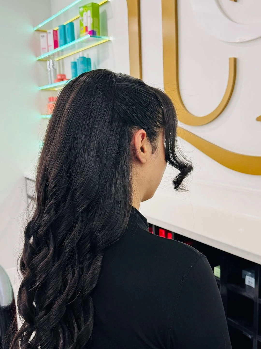 Fall hairstyles for office 2026 Glossy High Ponytail with Soft Waves for Busy Office Days