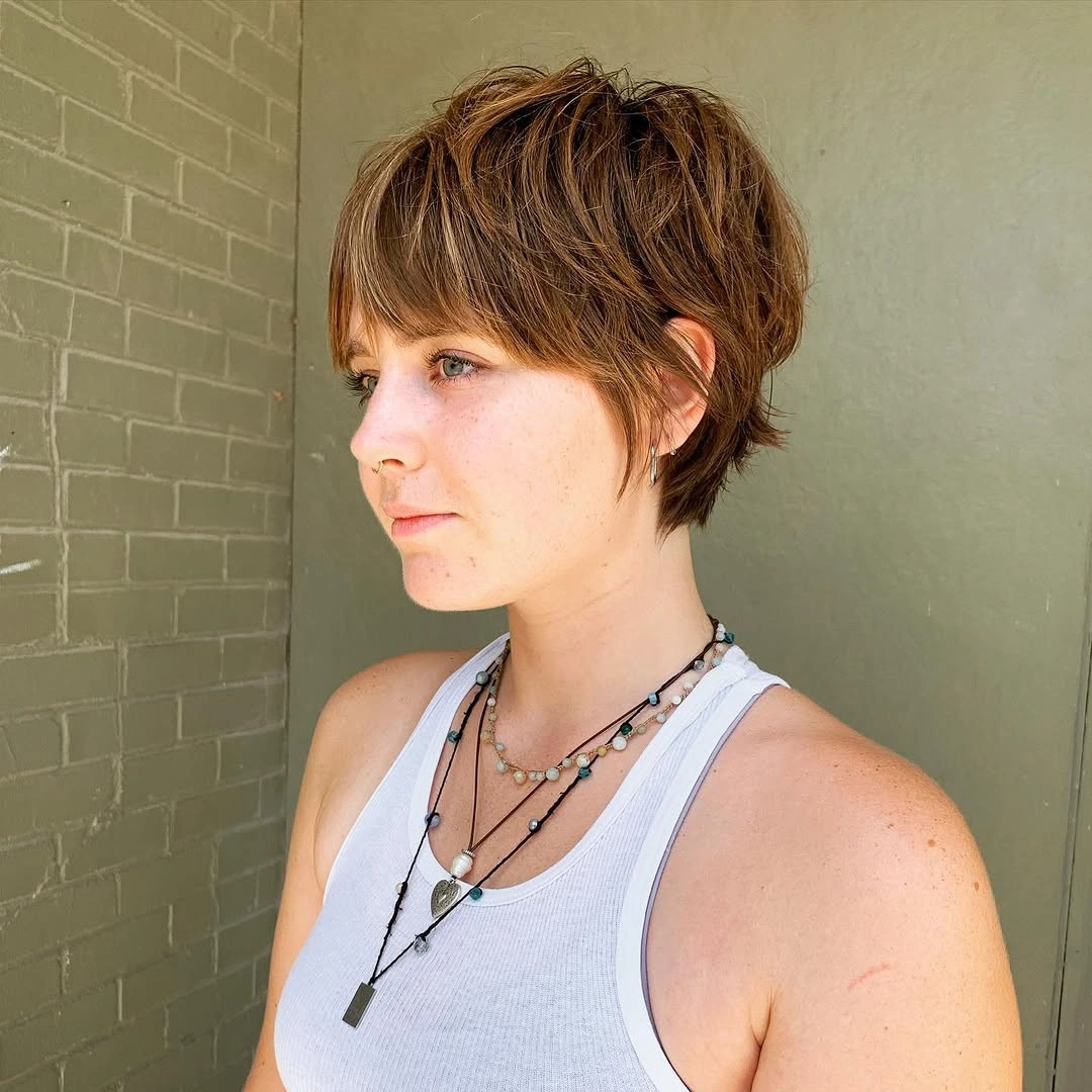 Fall hairstyles for short hair 2026 Layered Pixie Bob With Soft Natural Volume