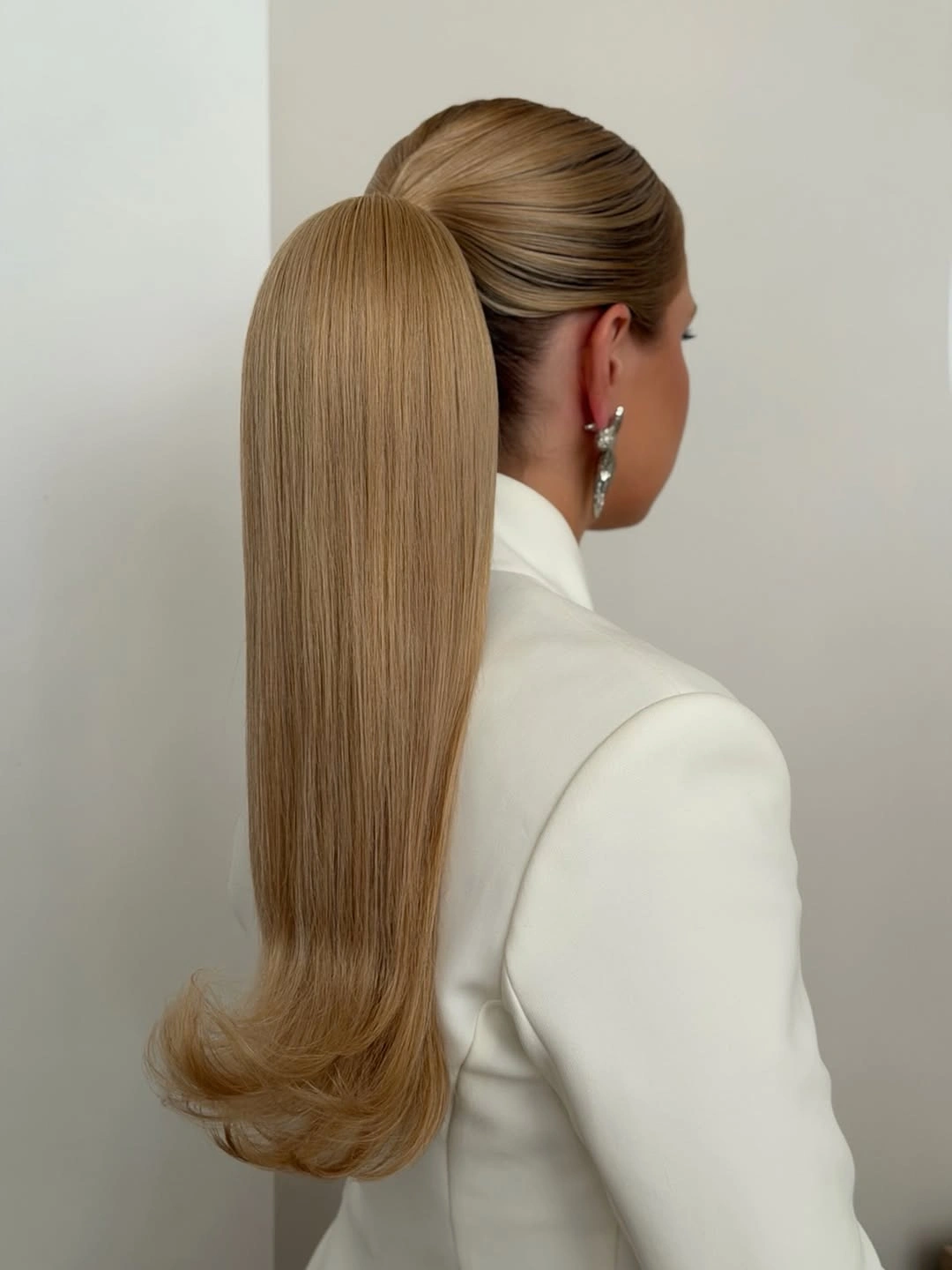 Fall hairstyles for wedding guests 2026 Ultra Sleek Low Ponytail With Glossy Ends