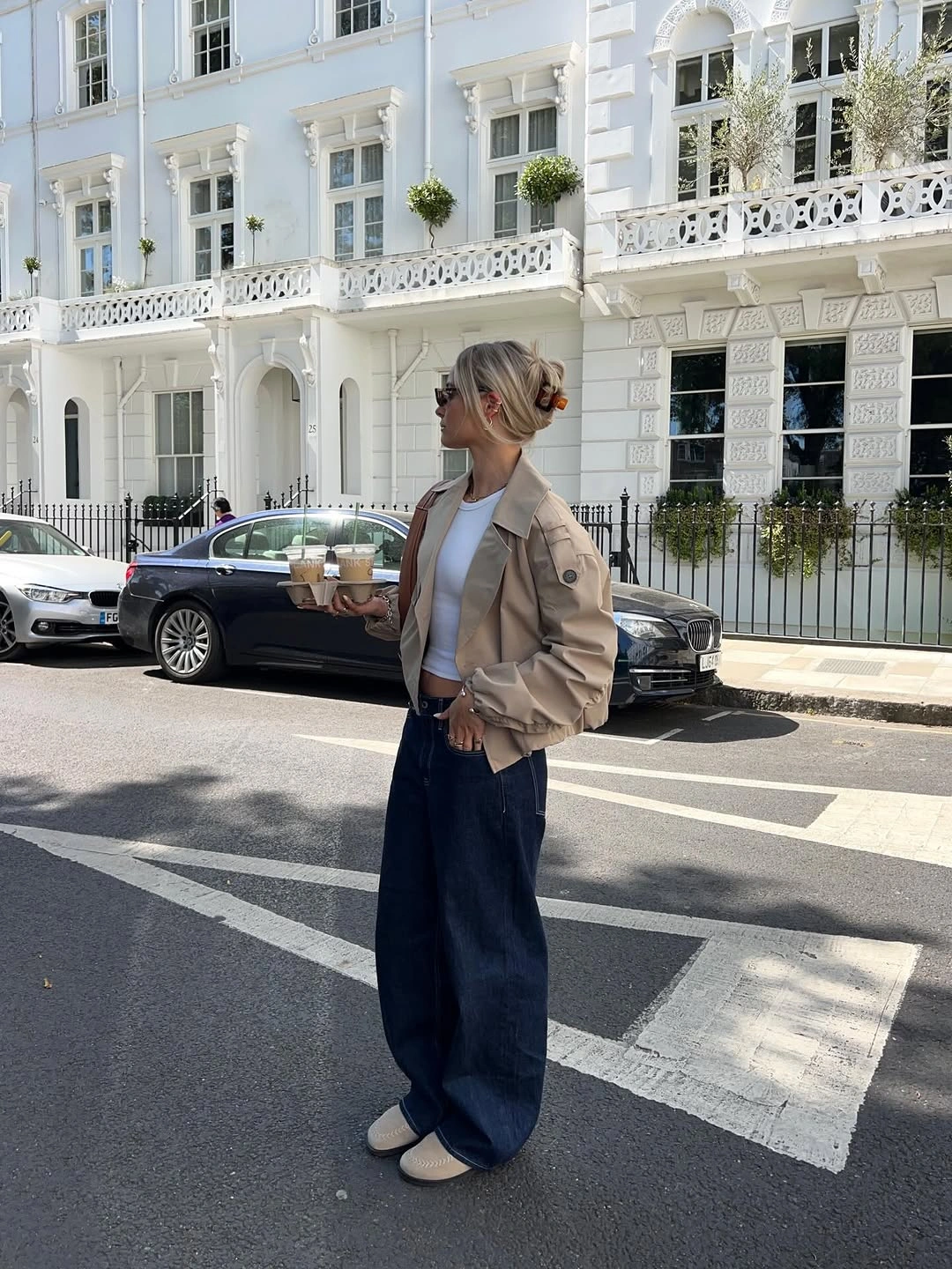 fall outfits with peacoat 2026 Relaxed Denim Layers With a Soft Camel Peacoat