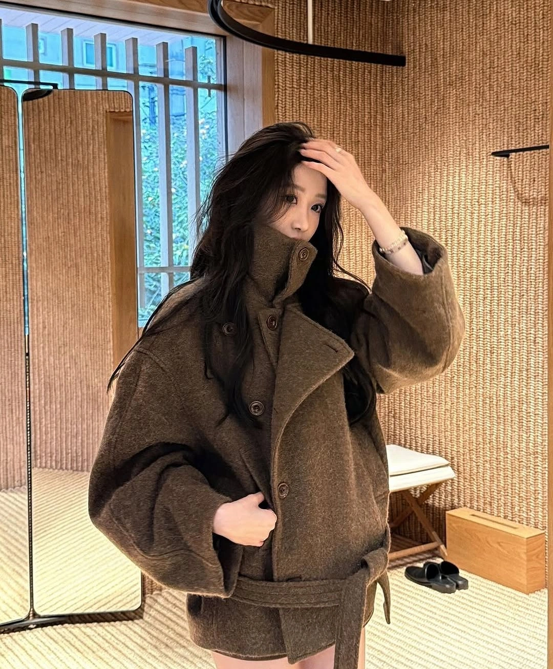 fall outfits with peacoat 2026 Oversized Cocoa Wool for Cozy Autumn Evenings