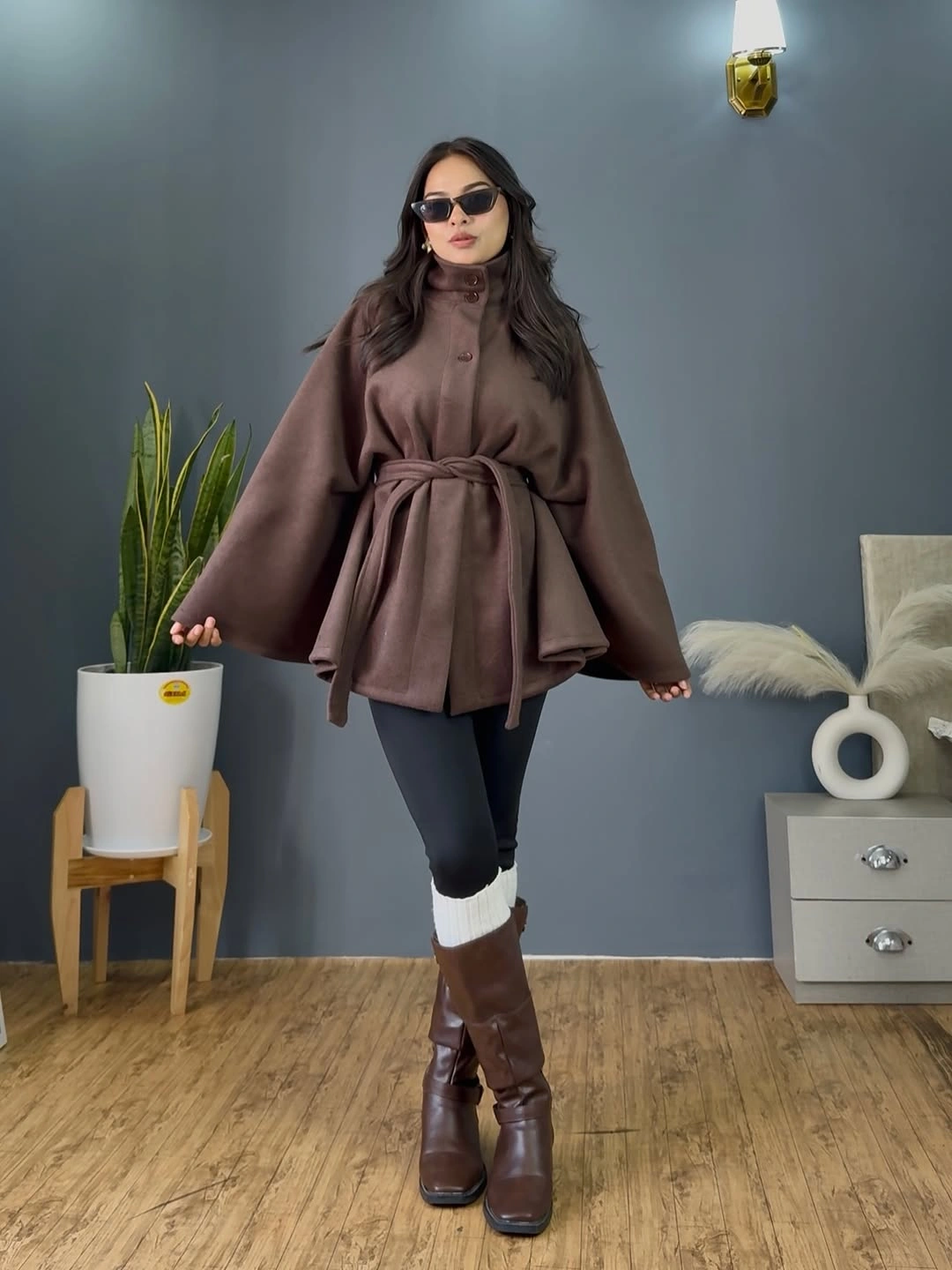 fall outfits with peacoat 2026 Belted Cocoa Peacoat With Cozy Weekend Appeal