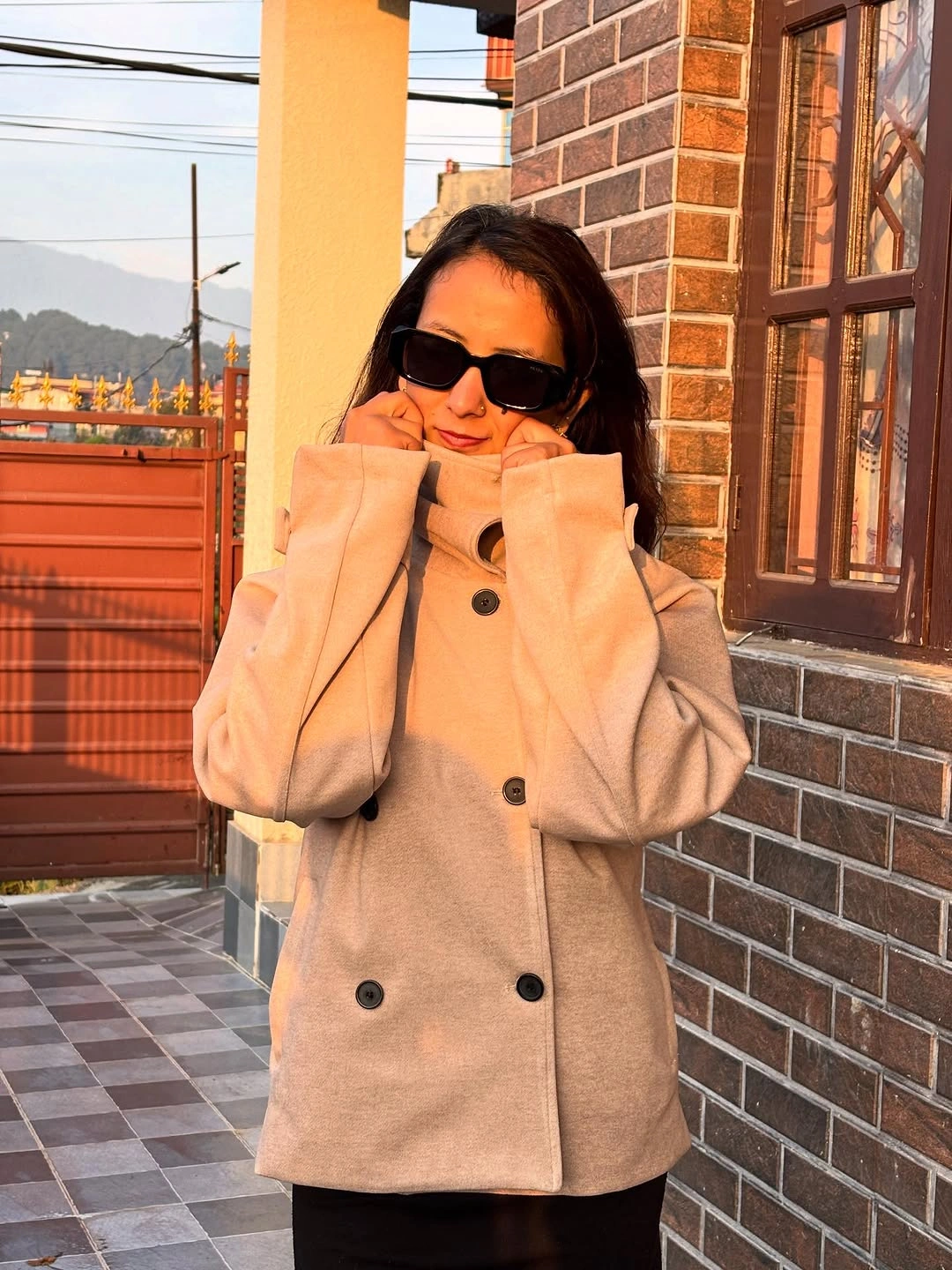 fall outfits with peacoat 2026 Minimalist Cream Peacoat for Crisp Autumn Evenings