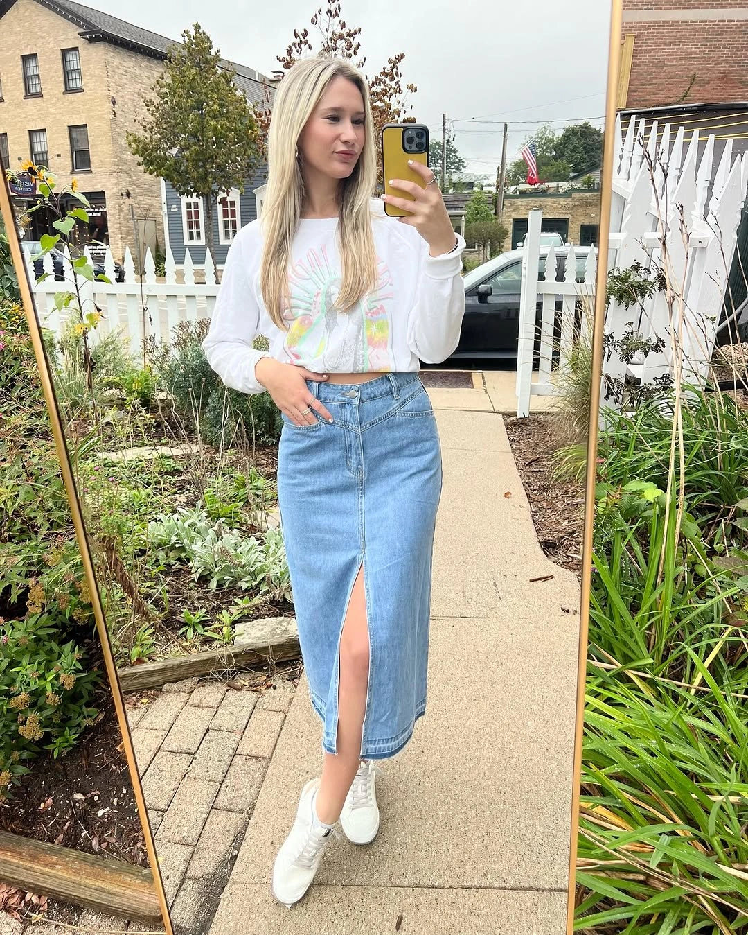 midi skirt fall outfit 2026 Relaxed Denim for Everyday Fall Comfort