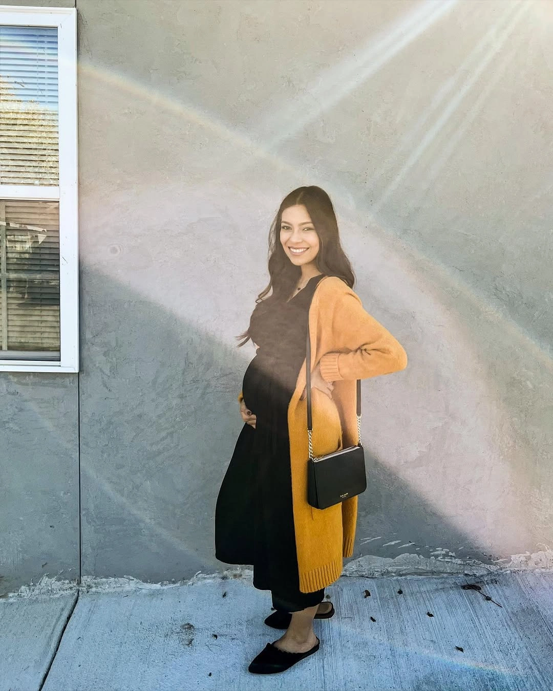 fall pregnancy outfits 2026 Mustard Cardigans Add Instant Warmth and Color