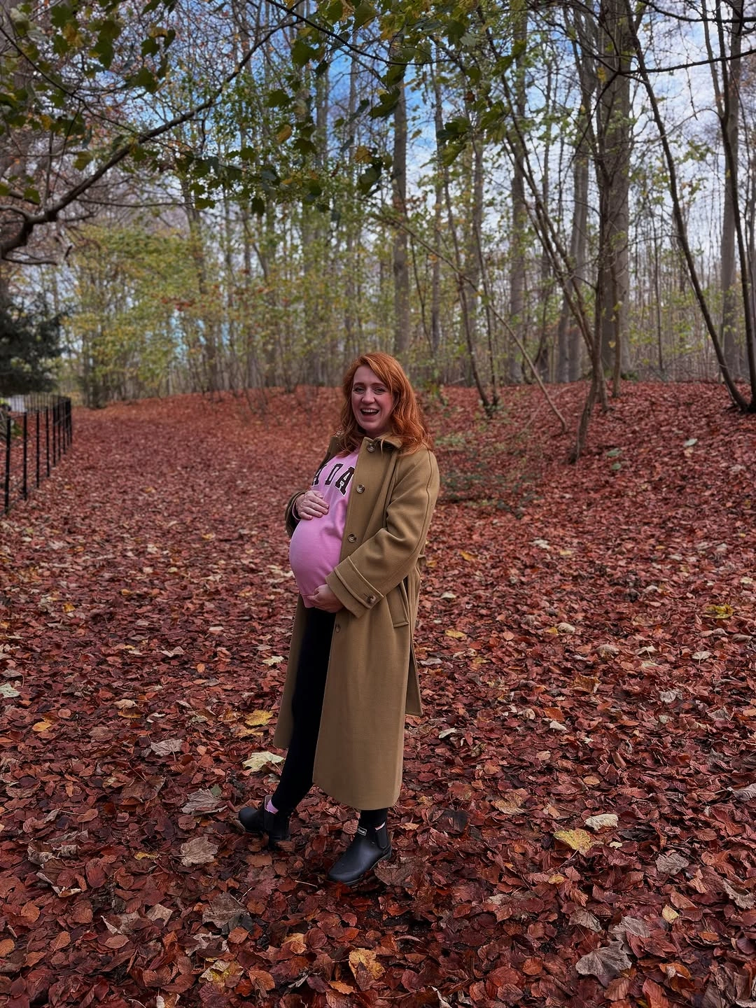 fall pregnancy outfits 2026 Long Camel Coats Always Belong in an Autumn Wardrobe