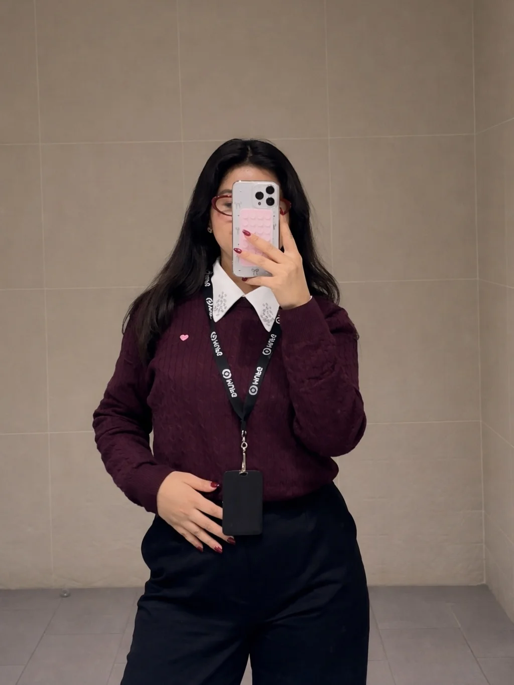 fall professional outfits women 2026 Burgundy Knitwear That Refreshes Everyday Office Basics