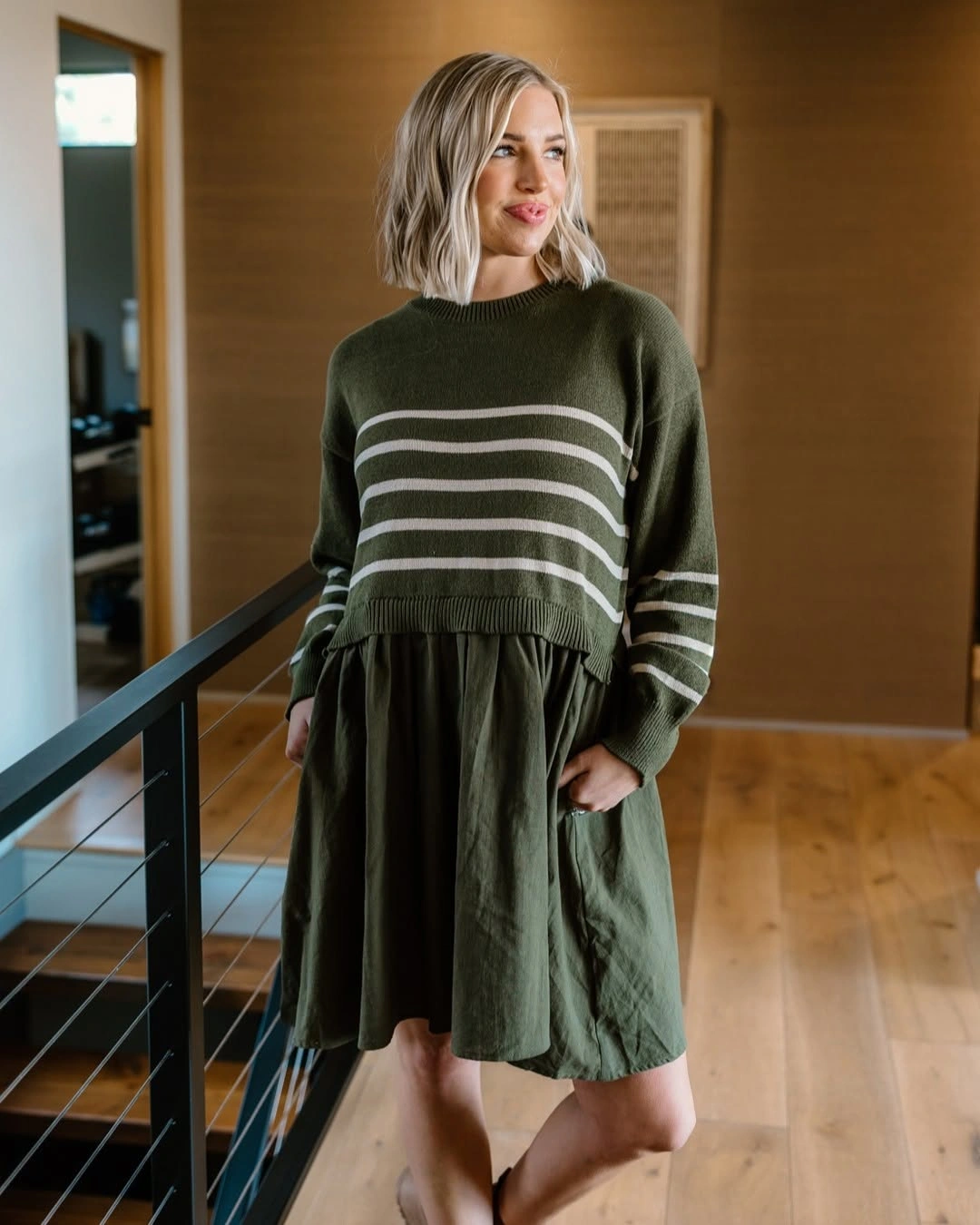 fall sweater dress outfits 2026 Mixed Fabric Sweater Dresses That Feel Fresh and Creative