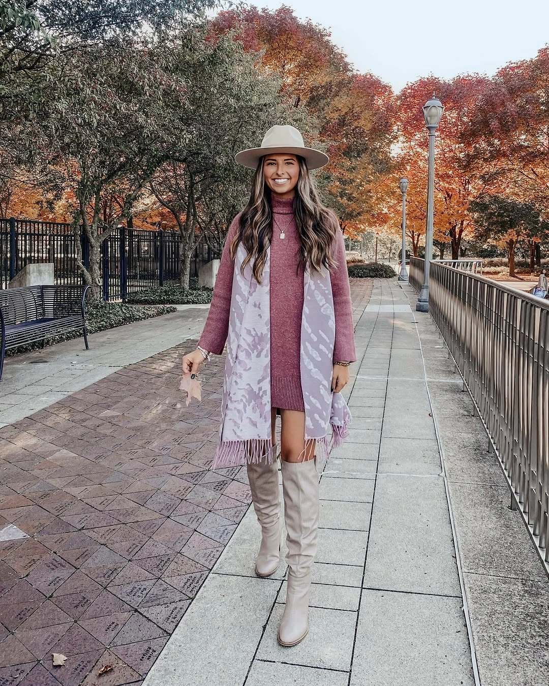 fall sweater dress outfits 2026 Soft Mauve Layers That Capture the Romance of Autumn