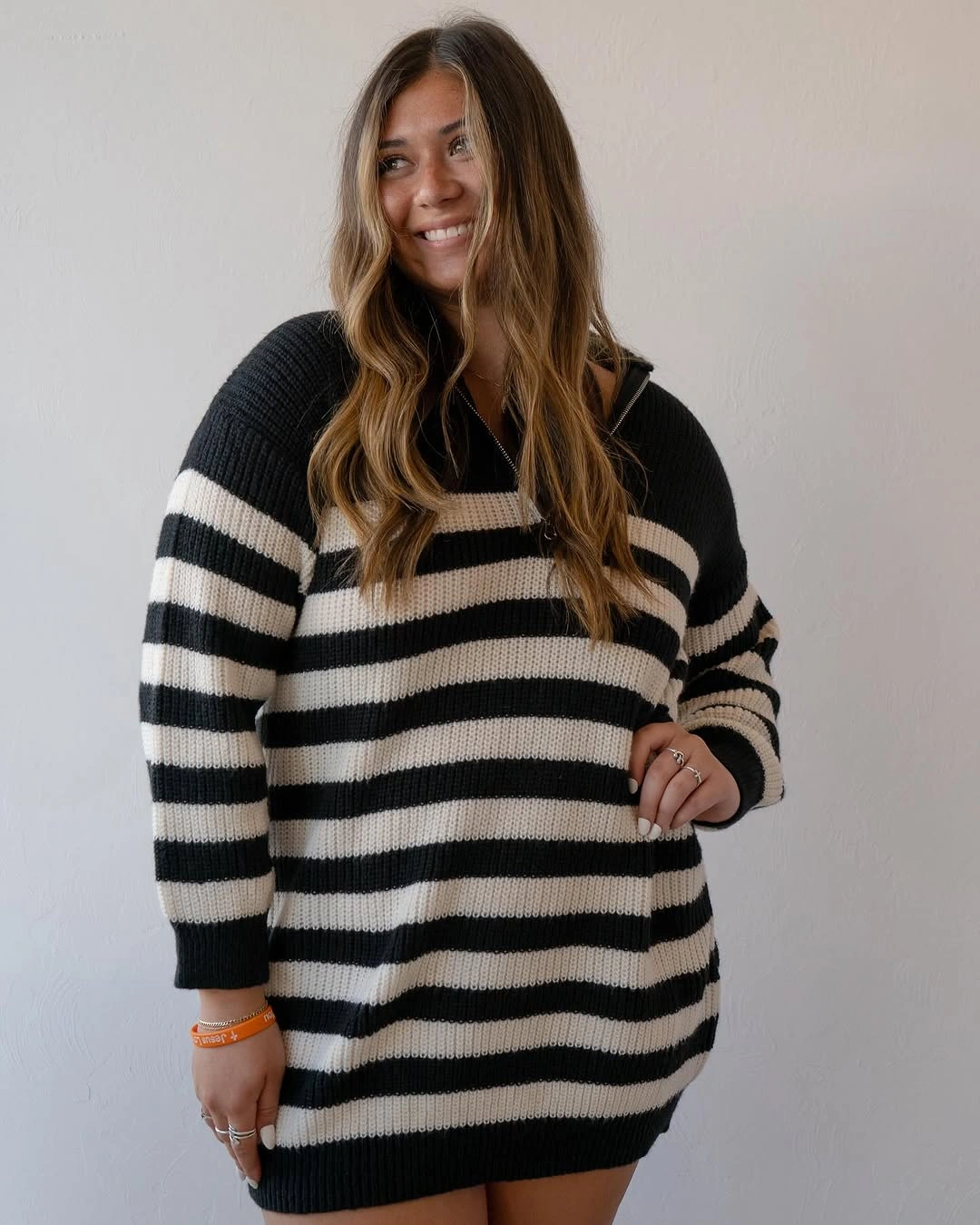 fall sweater dress outfits 2026 Classic Black and White Stripes That Never Lose Their Appeal