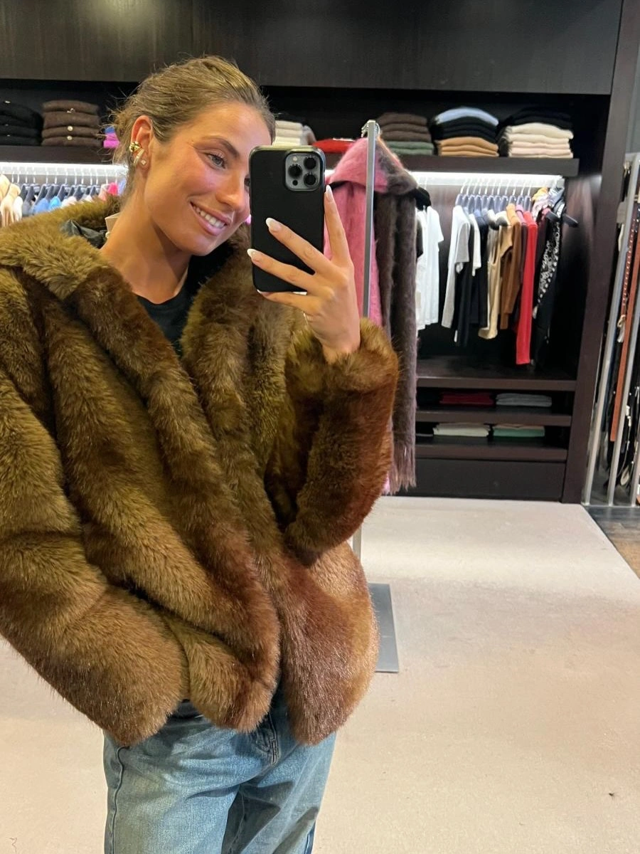 faux fur jacket Relaxed Chocolate Faux Fur for Everyday Luxury