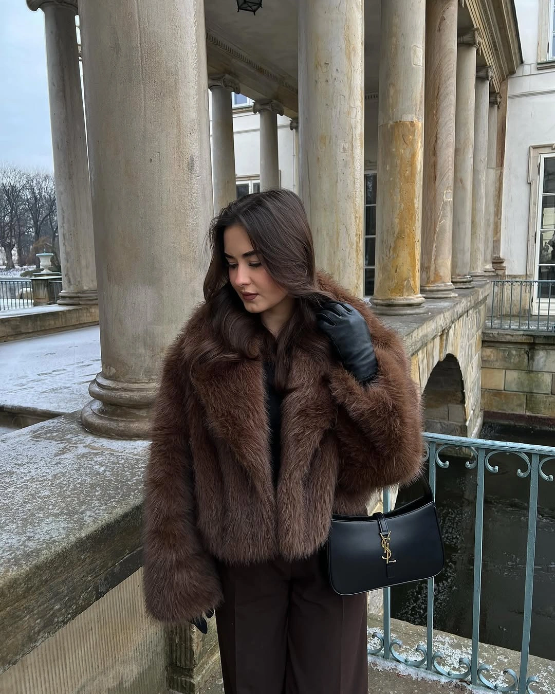 faux fur jacket Chocolate Brown Layers with Classic Elegance