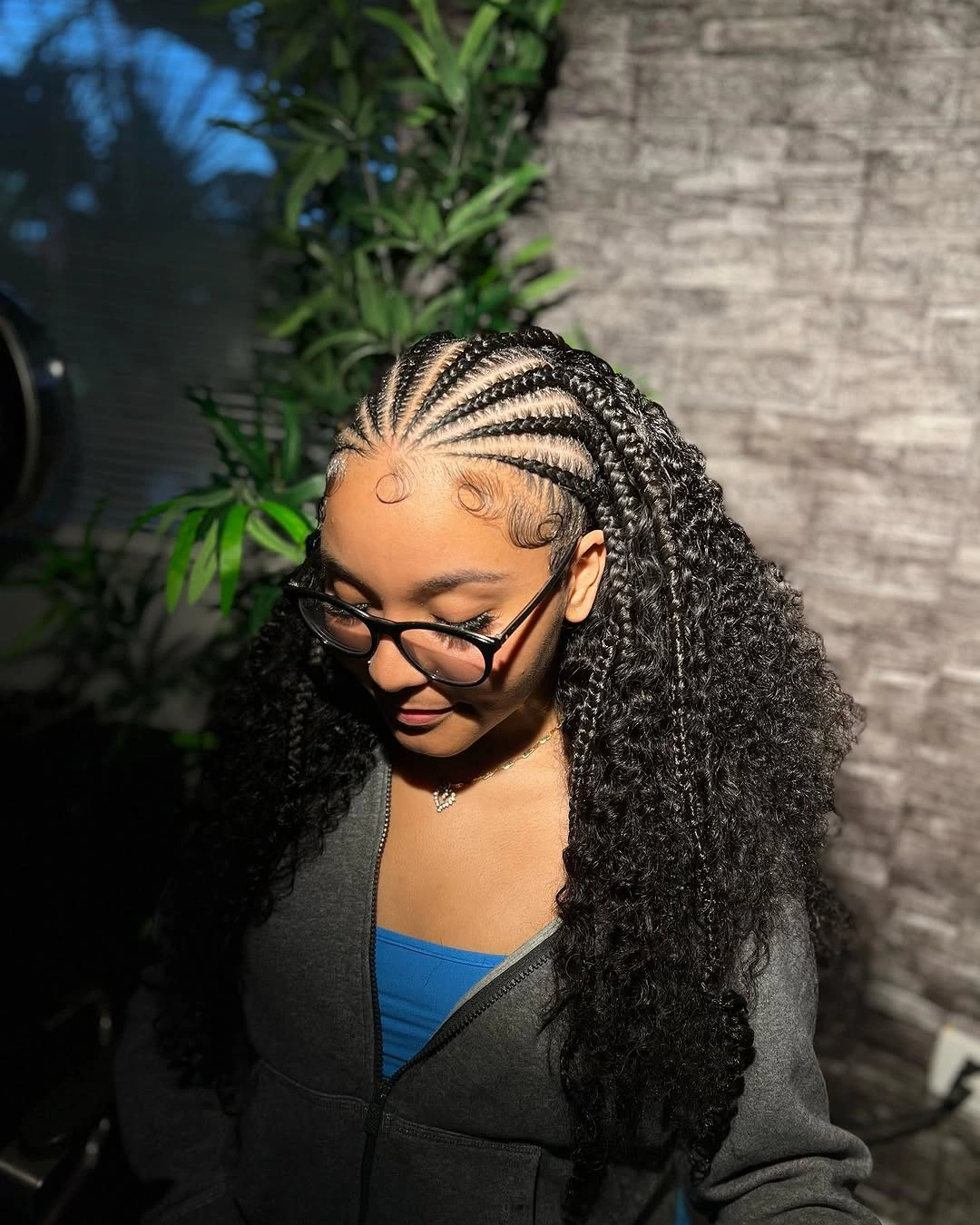 feed in braid hairstyles Soft Boho Feed-In Braids With Natural Curly Ends