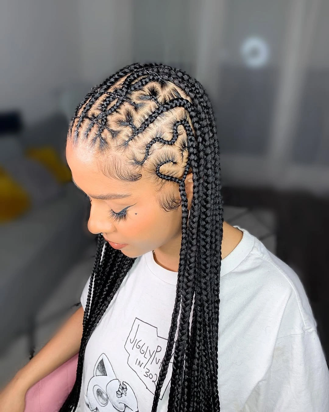 feed in braid hairstyles Creative Feed-In Braids With Flowing Artistic Waves