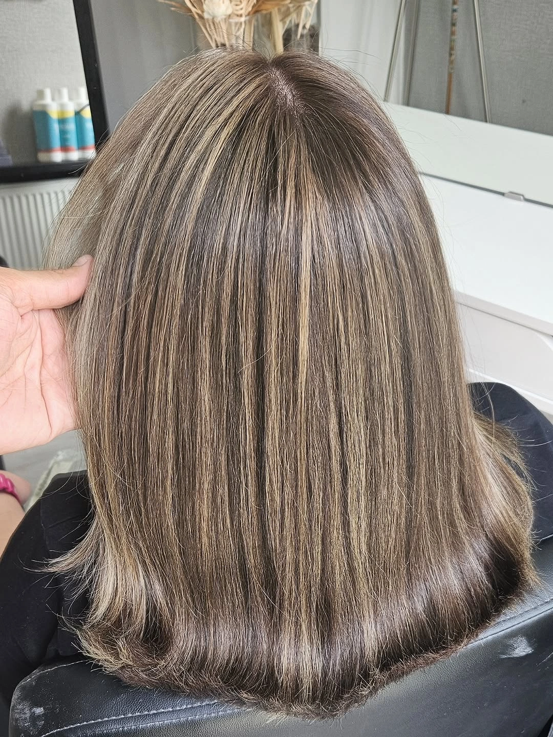 full head babylights blonde on brown hair Glossy Long Layers With Fine Blonde Definition